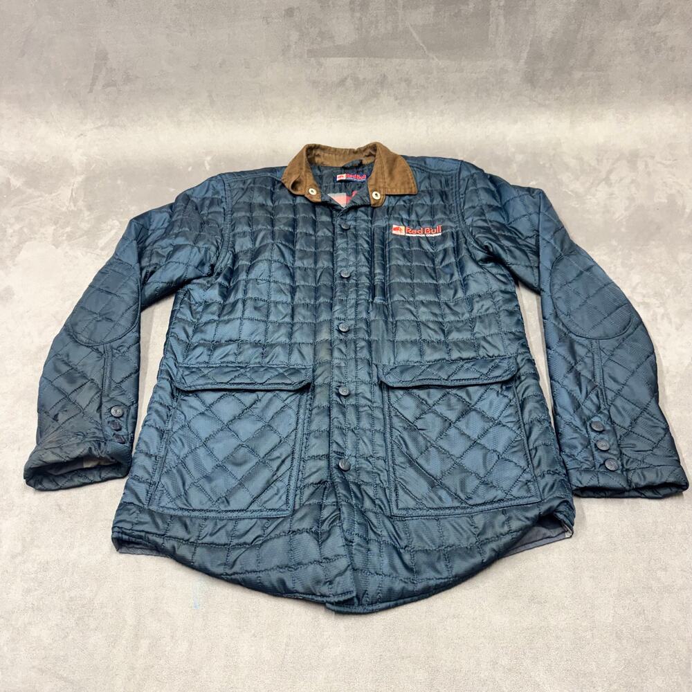 Red Bull distribution jacket navy blue brown corduroy collar men’s size S